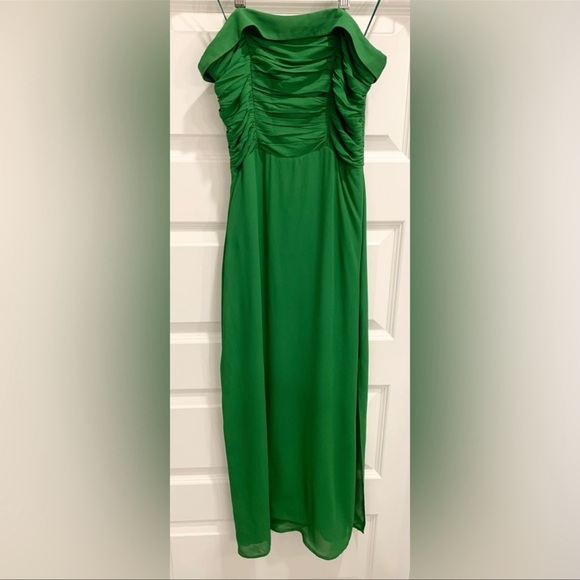 Reformation Lore Ruched Strapless Midi Dress - Picture 6 of 8